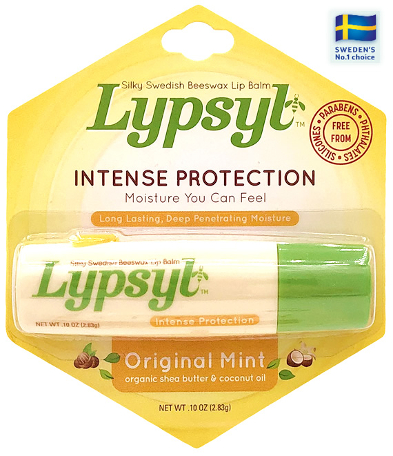 Lypsyl Intense Protection Original Moisturizing Lipbalm organic shea butter mint coconut oil
